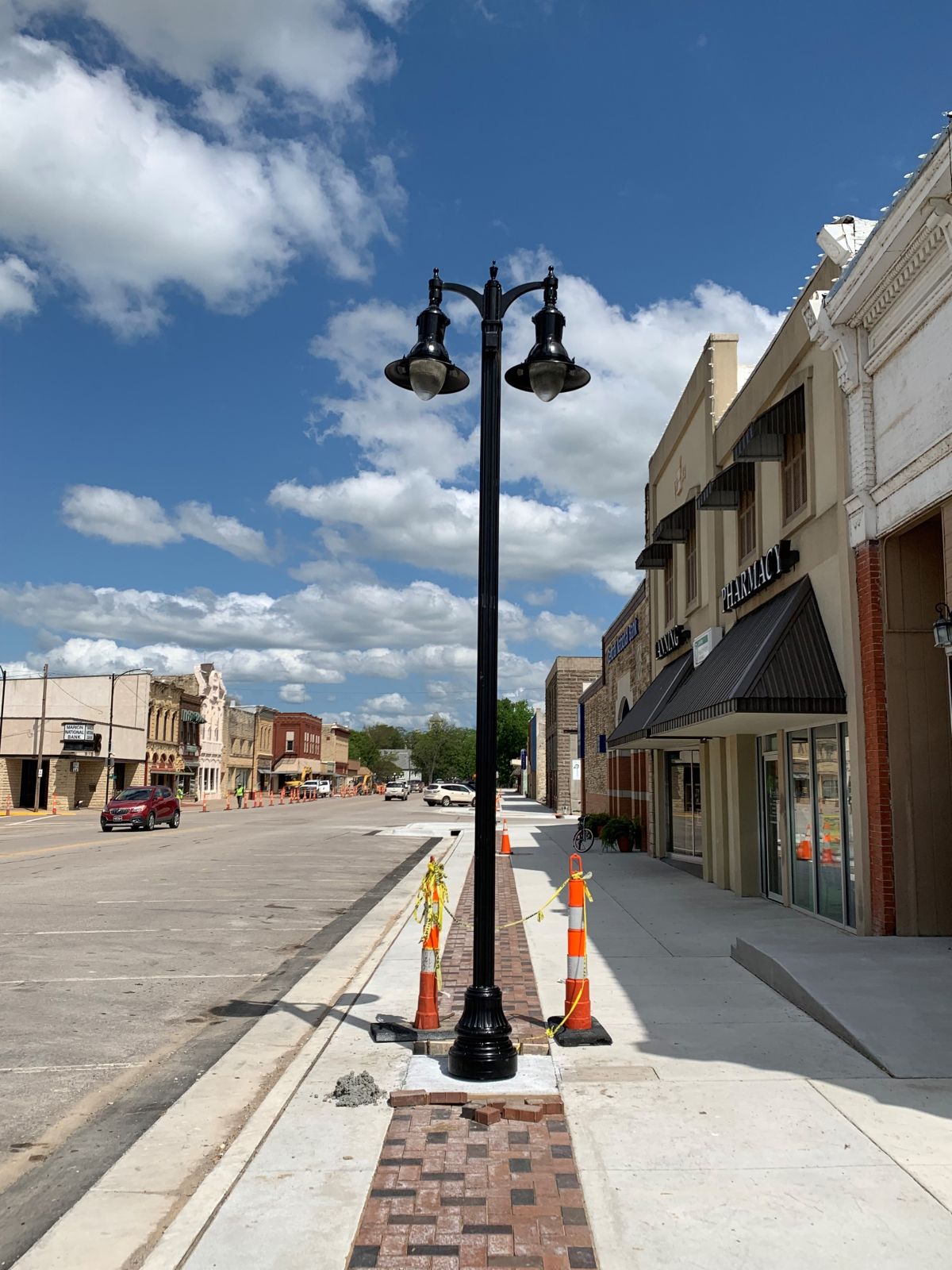 Marion Streetscape Light Pole Installation